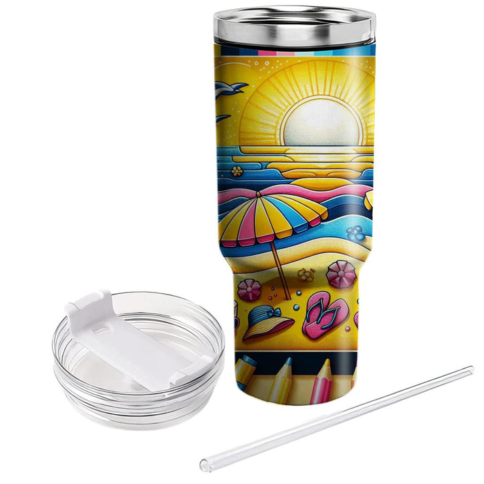 Sunshine Beach Vibes  Personalized Tumblers