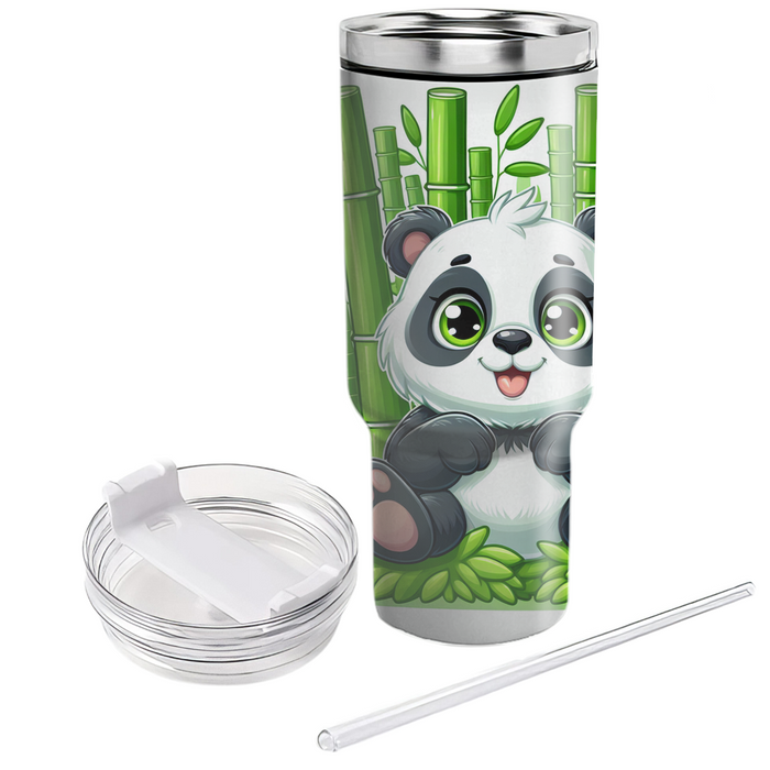 Whimsical Panda Forest  Tumblers With Lids