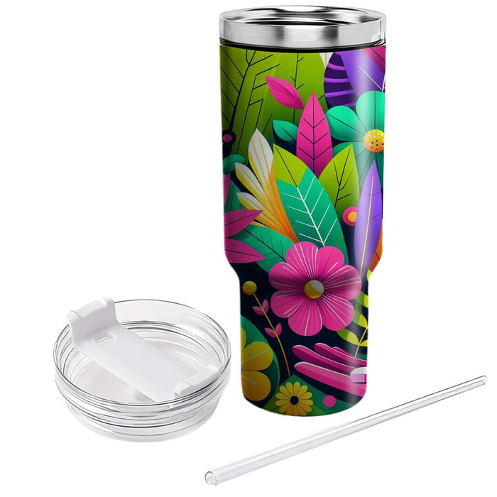 Bold Floral Print  Travel Tumblers