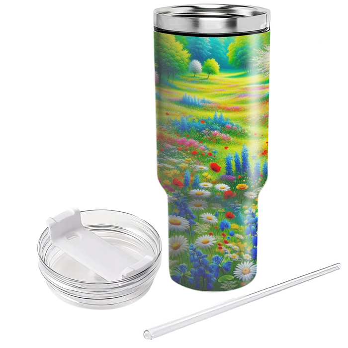 Spring Awakening Meadow  Personalized Tumblers