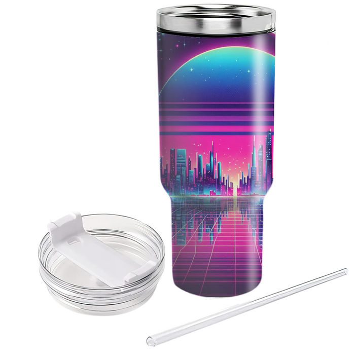 Neon Horizon  Personalized Tumblers