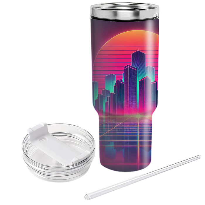 Synthwave Horizon  Tumbler Cups