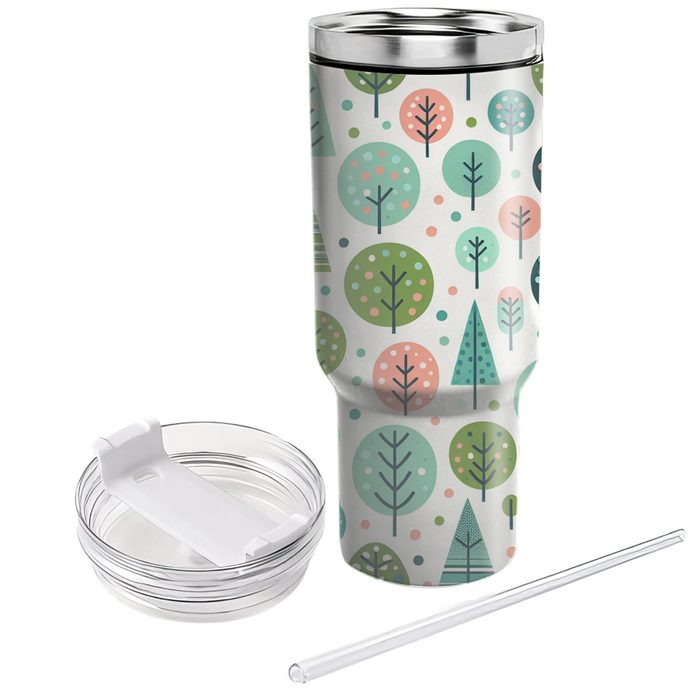 Whimsical Polka Dot Trees  Decorative Tumblers