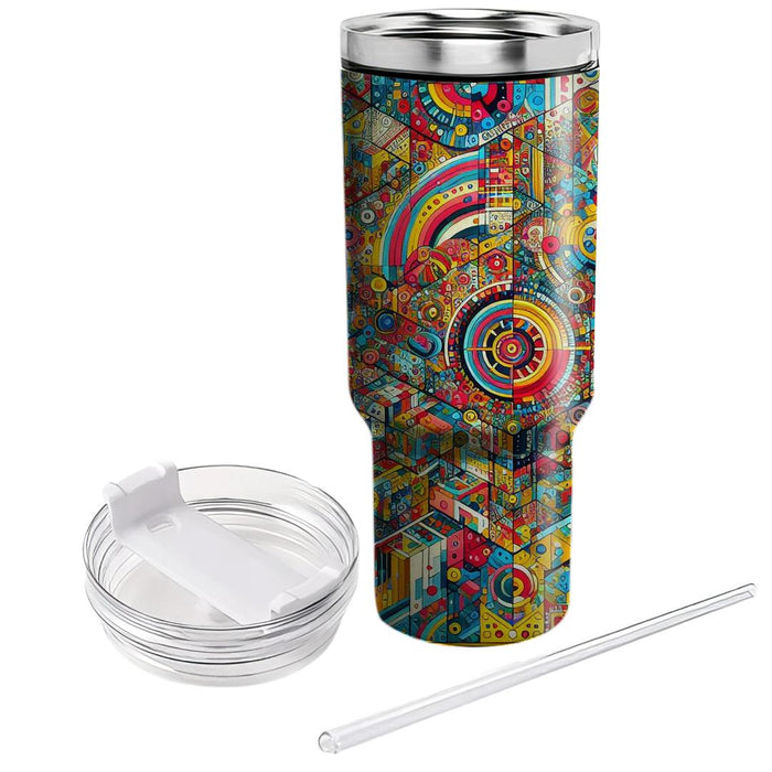 Vibrant Patchwork  Insulated Tumblers