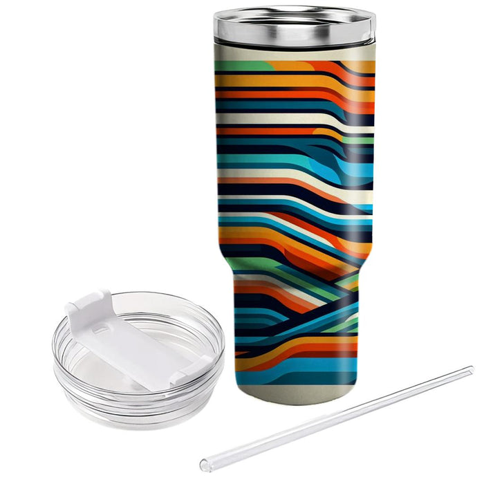 Bold Retro Lines  Tumblers With Lids