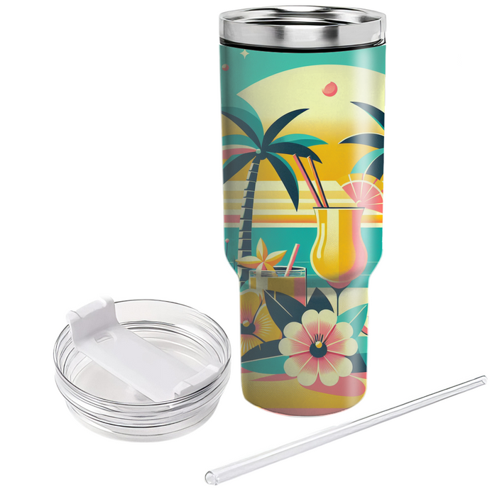 Kitsch Tropical Paradise Personalized Tumblers