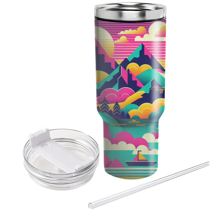 Vivid Retro Adventure  Tumbler Cups