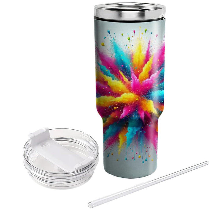 Burst Of Colors - Holi Festival  Custom Tumblers