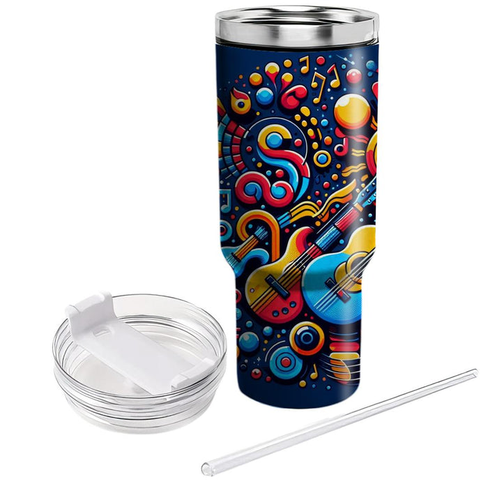 Retro Groovy Guitar  Tumbler Cups