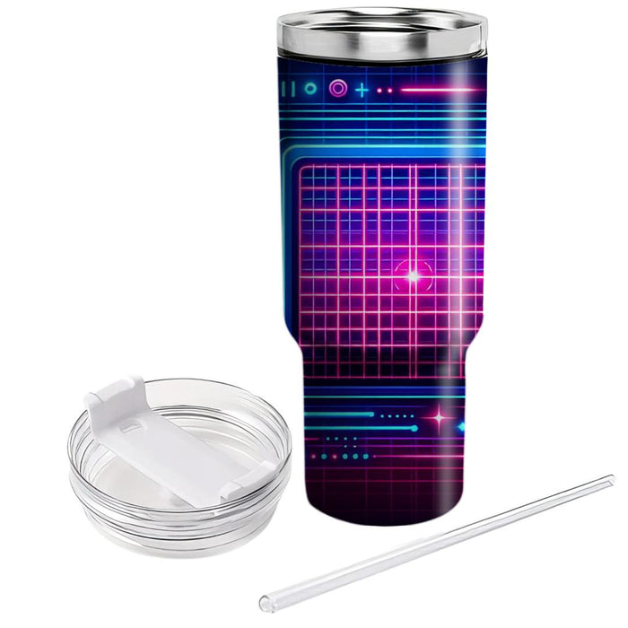 Slick Neon Grid  Custom Tumblers