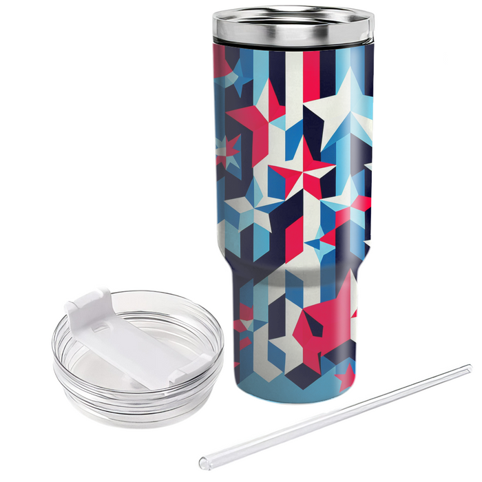 Geometric Star Cascade Custom Tumblers