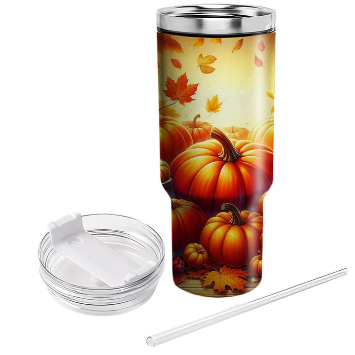 Autumn Harvest Joy  Tumblers With Lids