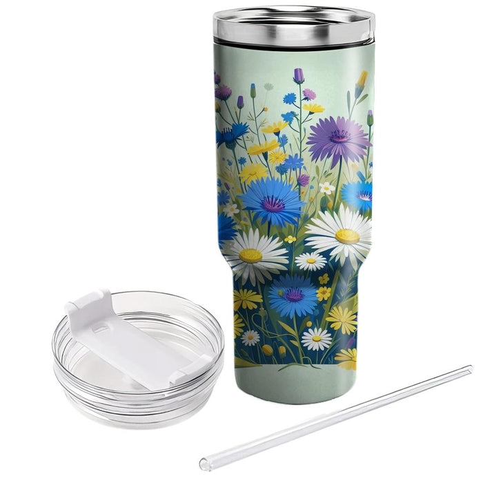 Whimsical Wildflower Symphony  Tumblers With Lids