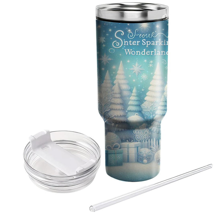 Winter Sparkling Wonderland  Tumblers With Lids