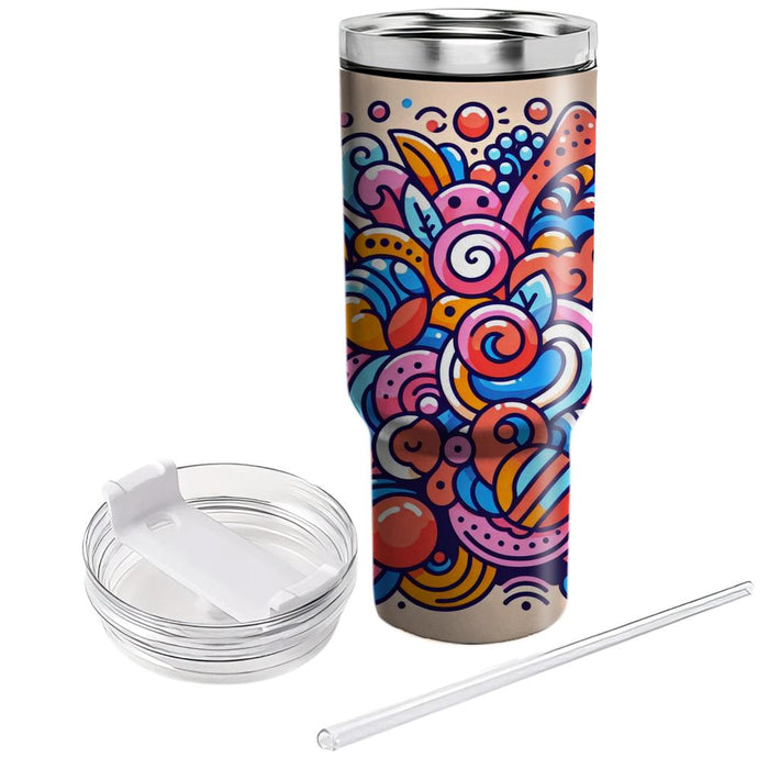 Vivid  Doodles  Personalized Tumblers