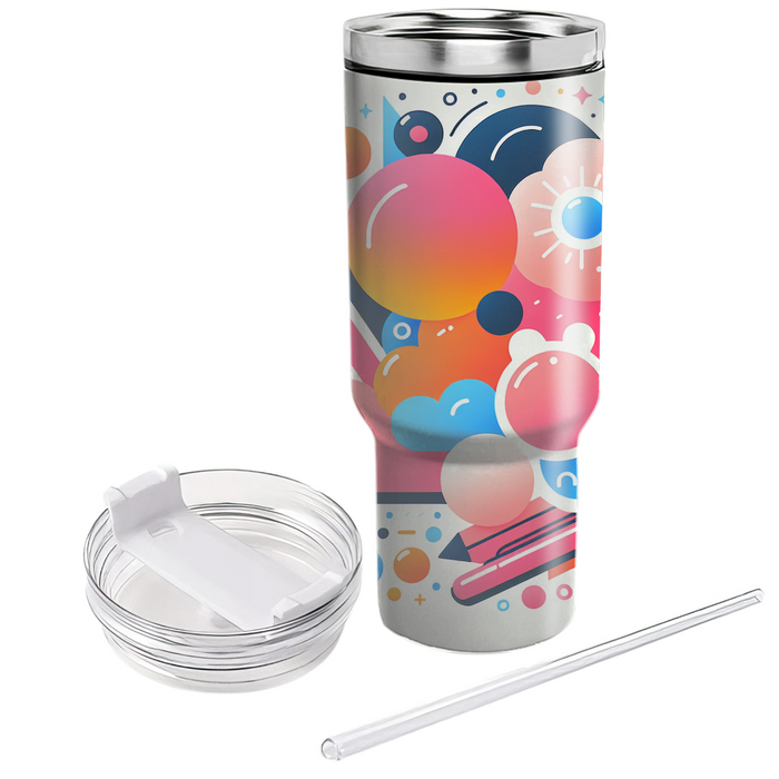 Funky Doodle  Tumblers With Lids