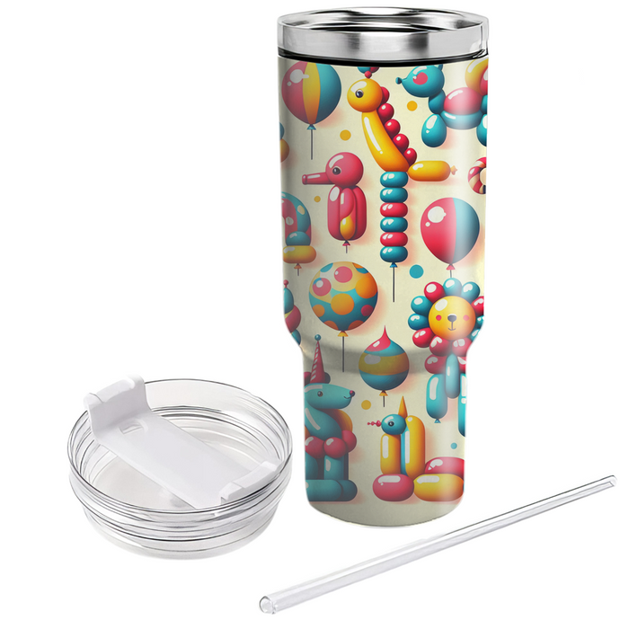 Whimsical Balloon Animals Travel Tumblers