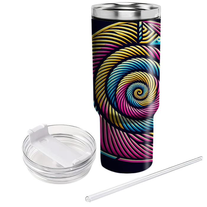 Vibrant Vortex  Tumblers With Lids