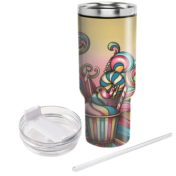 Bright Candy Stripes  Custom Tumblers