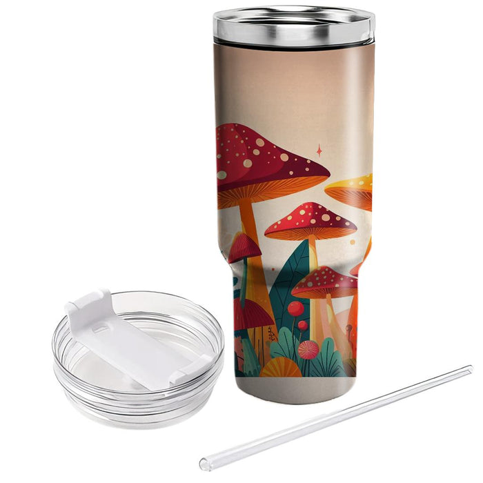 Whimsical Mushroom  Personalized Tumblers