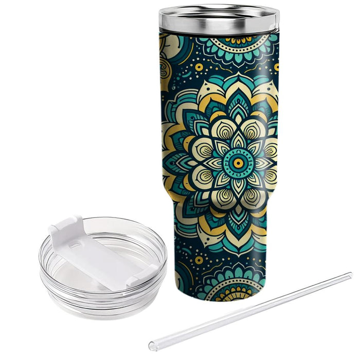 Mandala Circle Harmony  Travel Tumblers