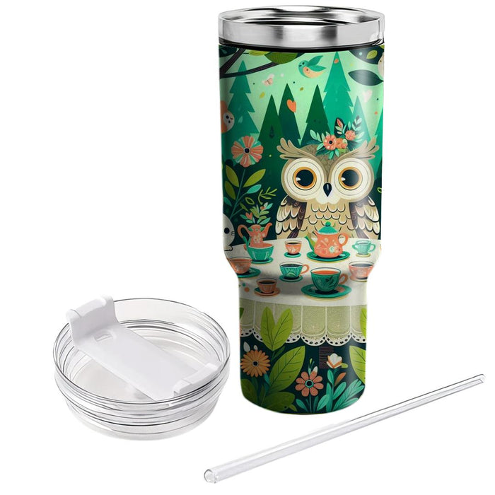 Whimsical Owl Tea Party  Decorative Tumblers