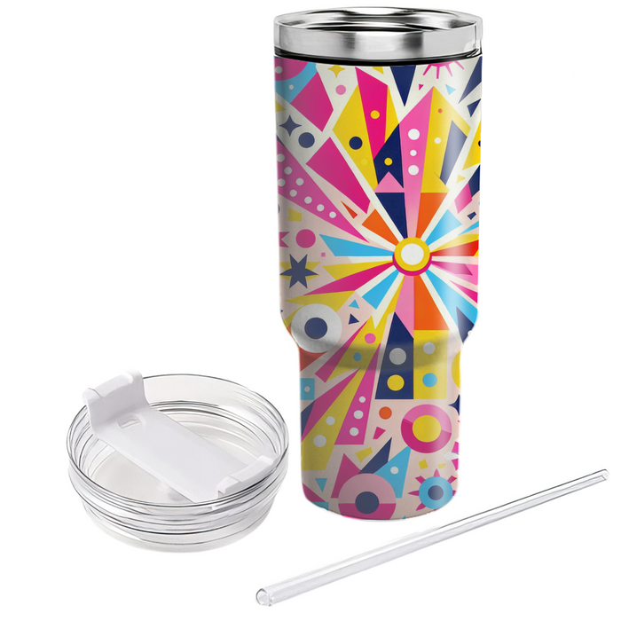 Colorful Confetti Splash Custom Tumblers