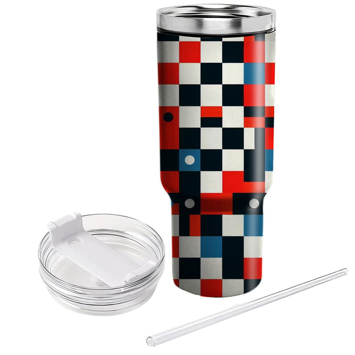 Bold Checkerboard Pattern  Custom Tumblers