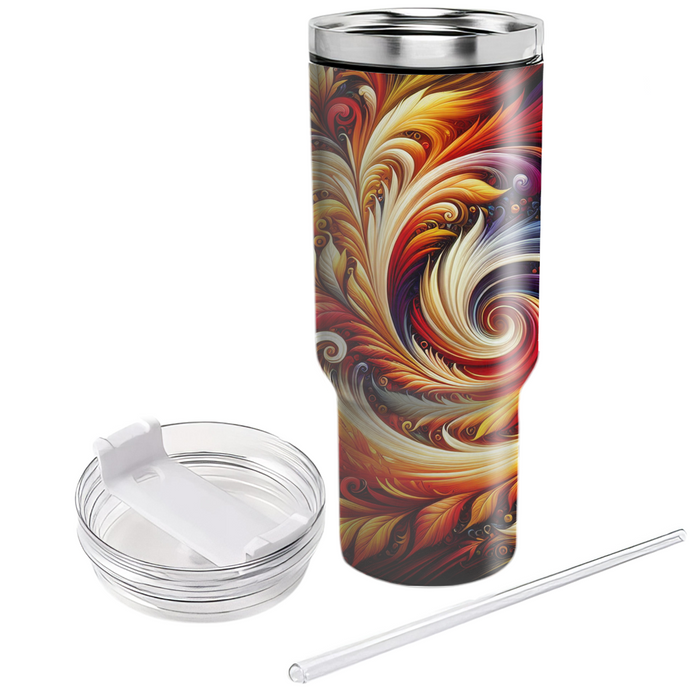 Autumn Leaf Swirl  Travel Tumblers