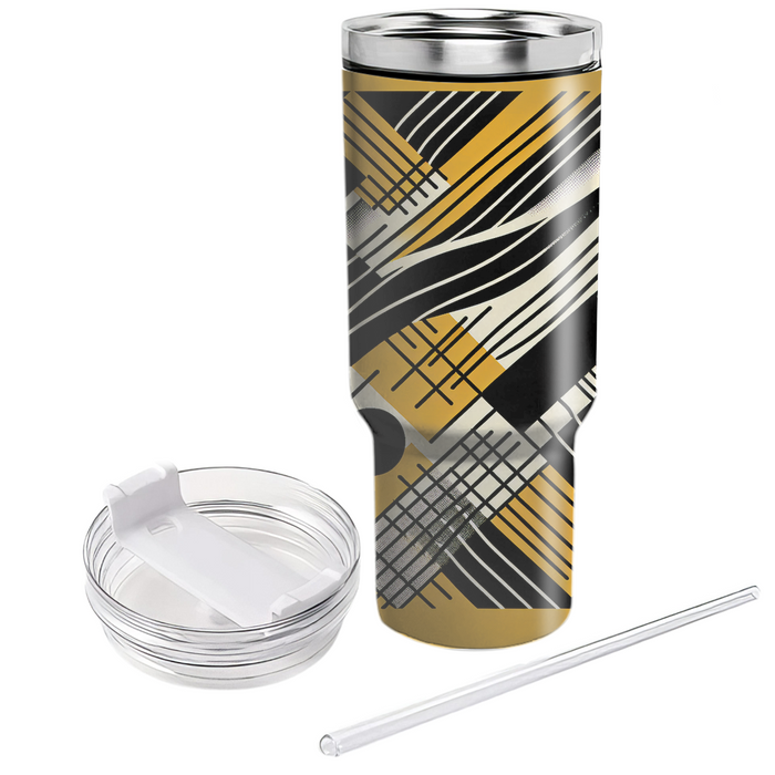 Abstract Crosshatch Patterns Decorative Tumblers