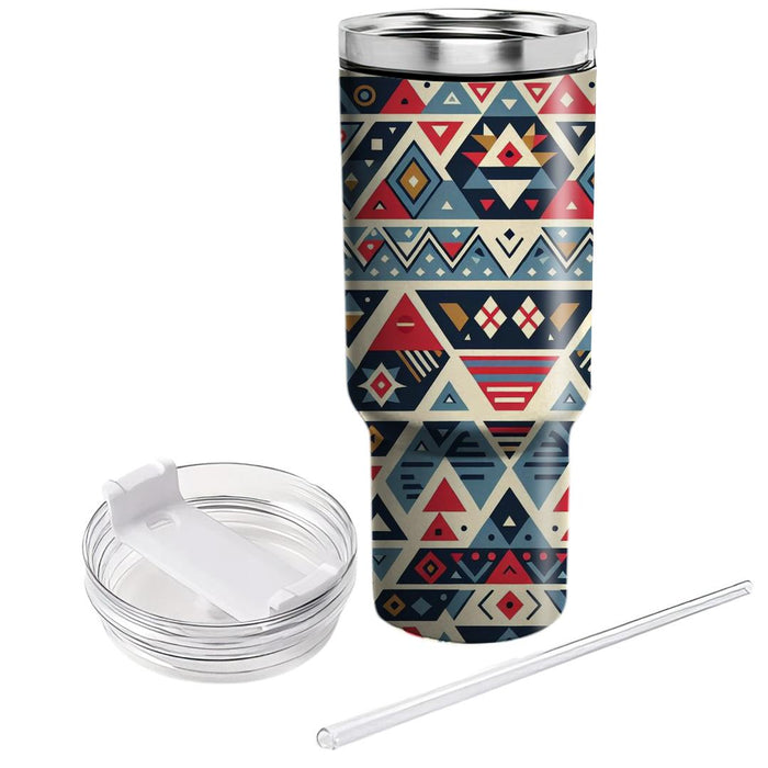 Triangular Tribal Radiance  Travel Tumblers