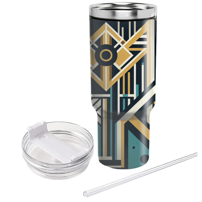 Bold Art Deco  Tumblers With Lids