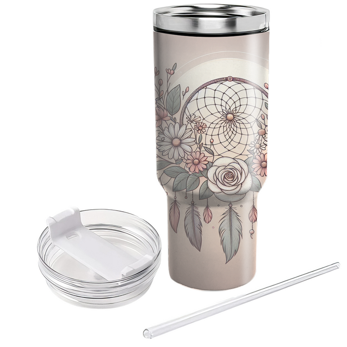 Floral Fantasy Dreamcatcher  Tumblers With Lids