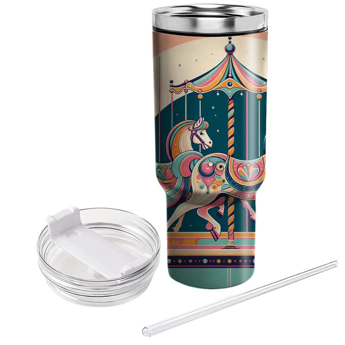 Whimsical Carousel  Personalized Tumblers