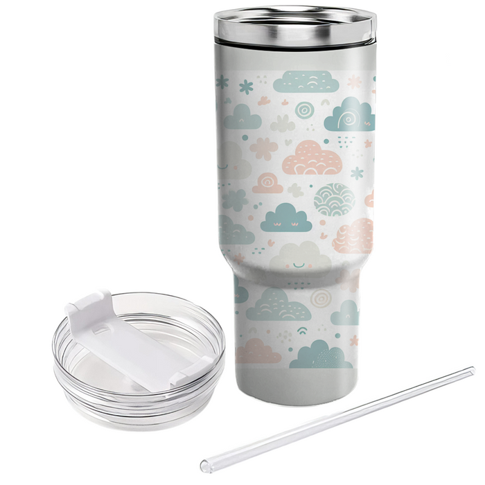 Whimsical Cloud Shapes Tumbler Cups