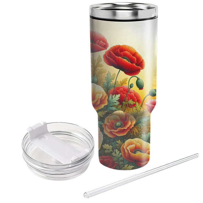 Sunset Poppy  Custom Tumblers