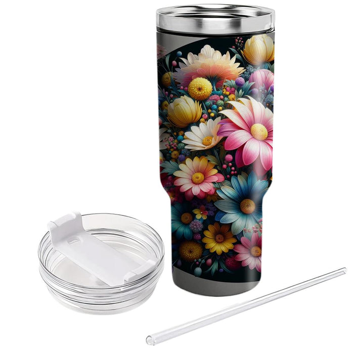 Retro Flower Fields  Unique Tumblers