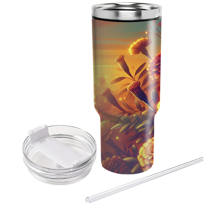 Sunset Marigold Meadow  Custom Tumblers