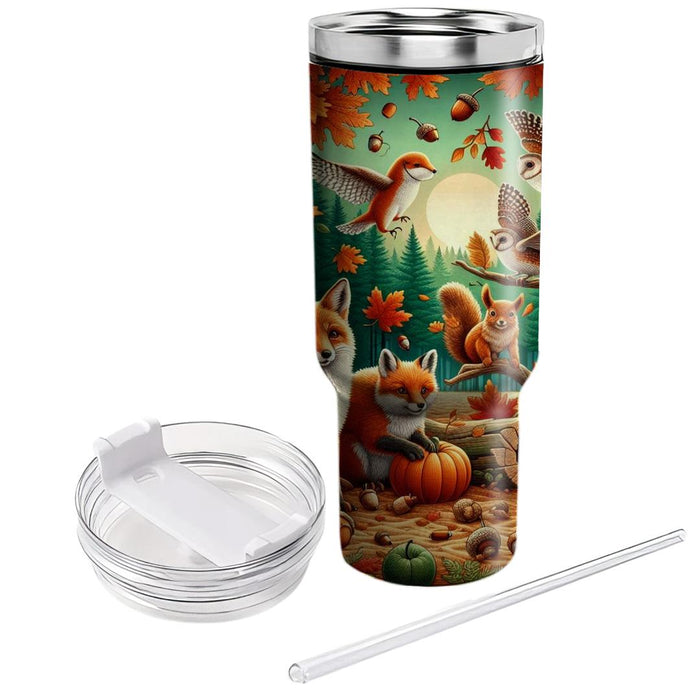 Autumn Woodland Creatures Tumblers With Lids