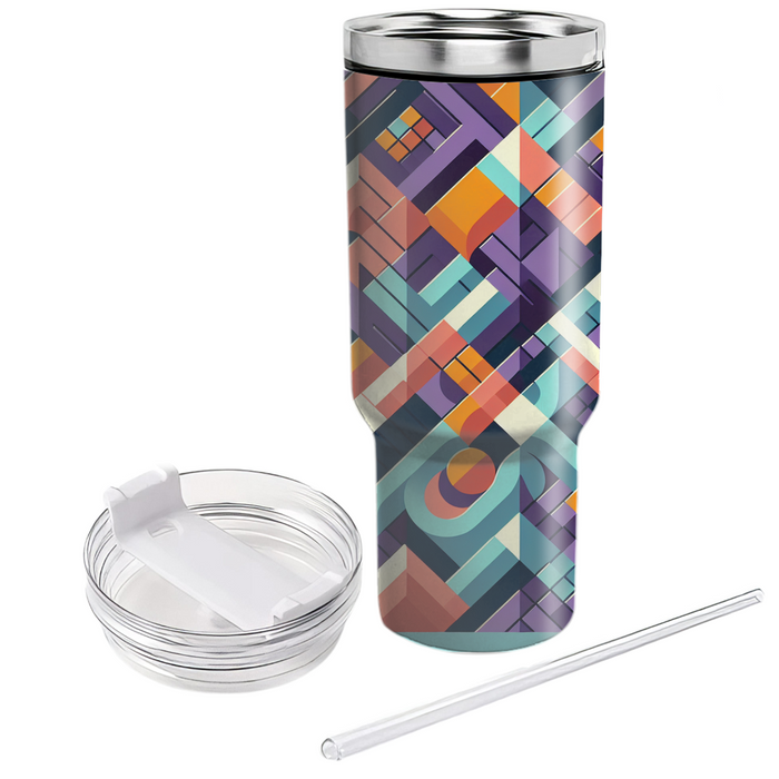 Angular Mosaic Fusion  Decorative Tumblers