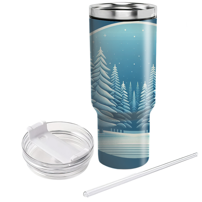 Winter Snowy Forest  Tumbler Cups