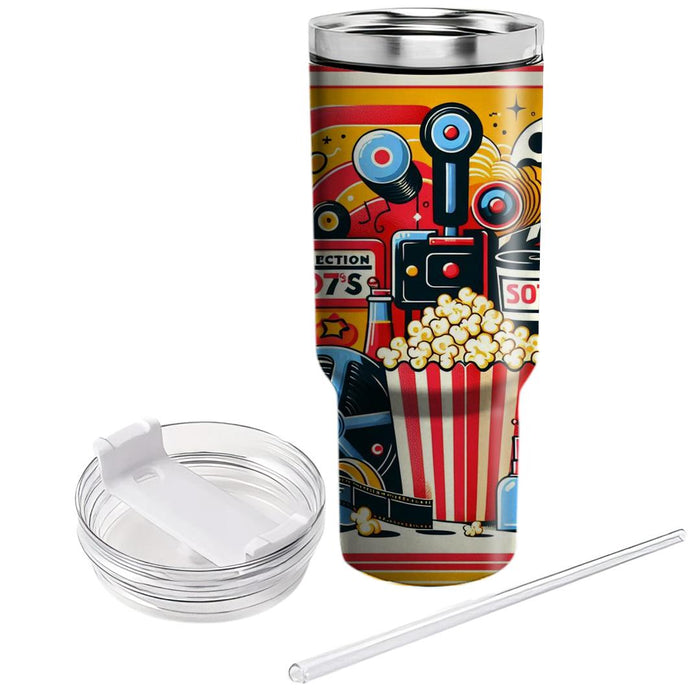 70s Movie Night Popcorn  Decorative Tumblers