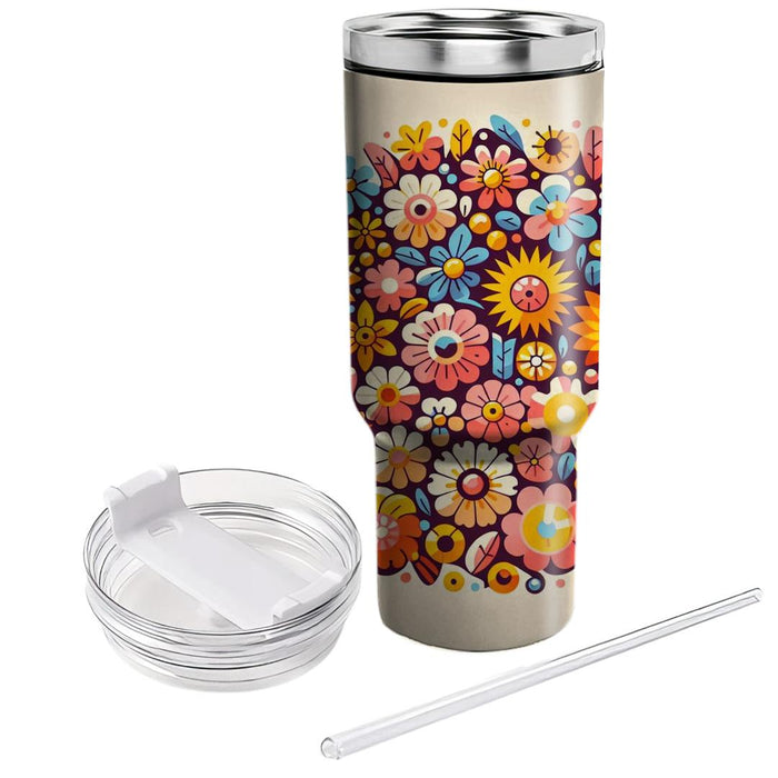 Whimsical Floral Dreamland  Tumblers With Lids