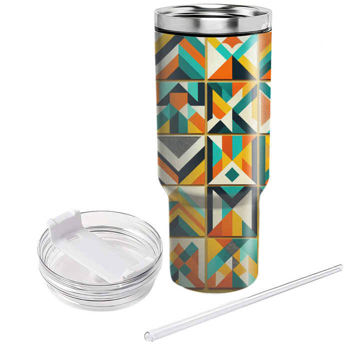 Bold Geometric Triangles  Personalized Tumblers