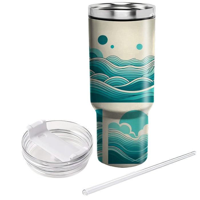 Elegant Ocean Breeze  Unique Tumblers