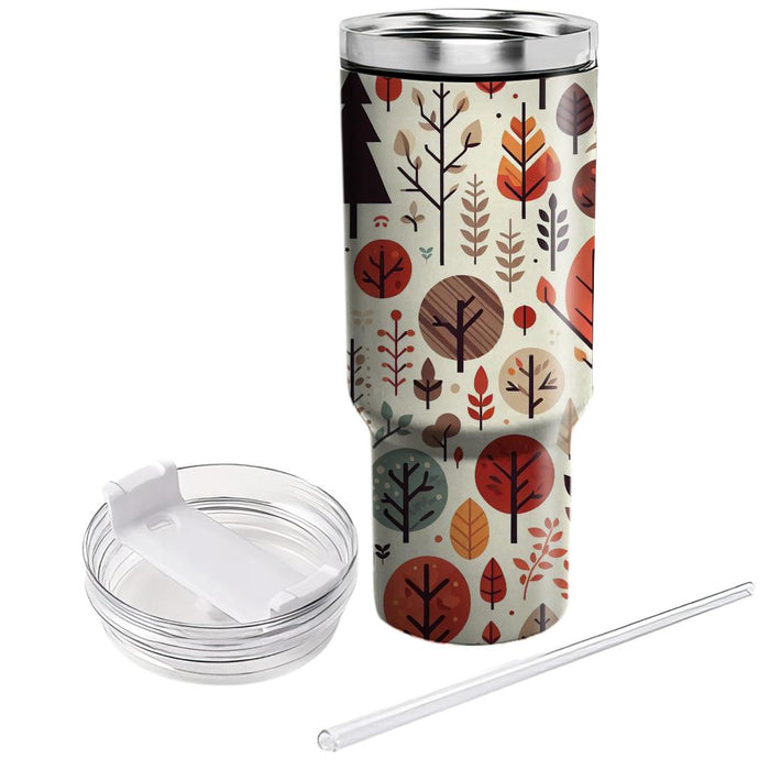 Autumn Woodland Pattern  Insulated Tumblers