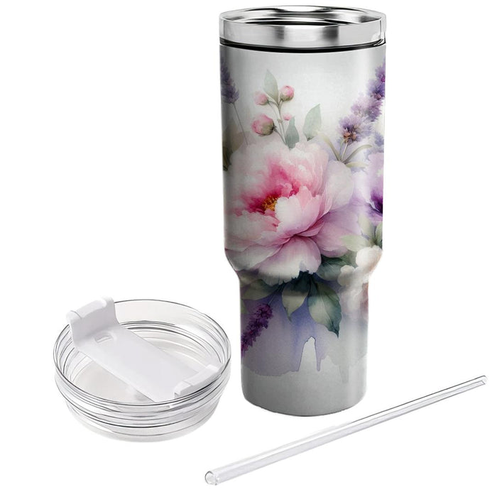 Whimsical Watercolor Blooms  Decorative Tumblers