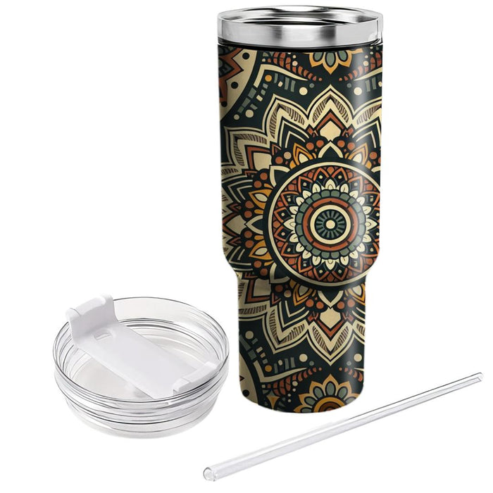 70s Inspired Bohemian  Travel Tumblers