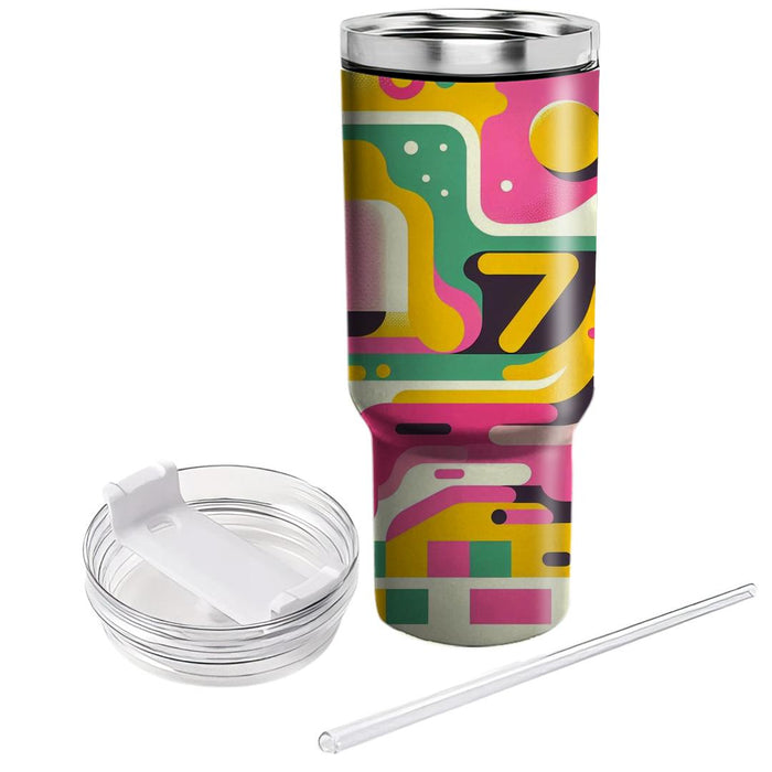 Technicolor Funk  Tumblers With Lids