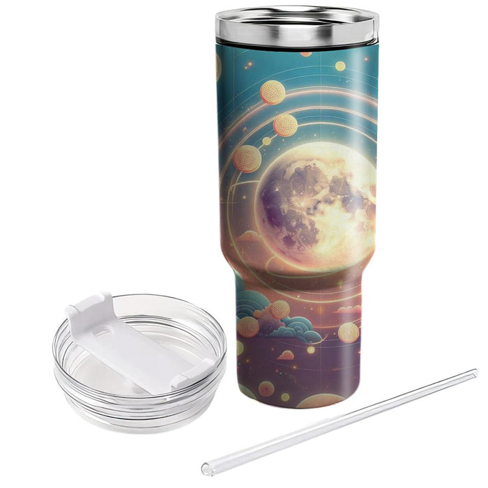 Surreal Harvest Moon - Mid-autumn Festival  Custom Tumblers